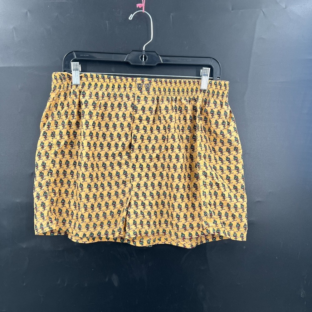 vintage 90s Warner Brothers Bros Marvin the Martian 100% silk Boxer shorts M
